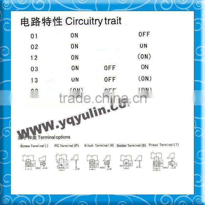 KN3B-203 6Pins Black Base 15Amp 250Vac Mini ON-OFF-ON Miniature Toggle Switch