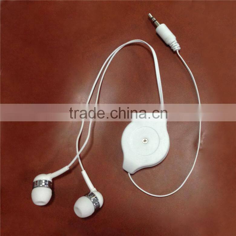 2014 new products best quality retractable earphones from Shenzhen factory XTY-02