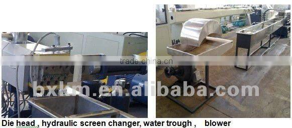 PET flakes granulating pelletizing line