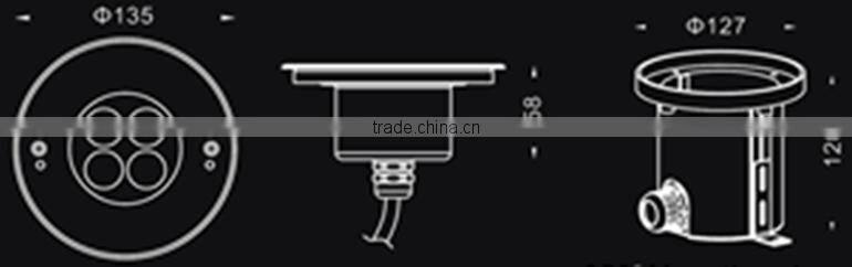 316 Stainless Steel RGB Underwater LED Lights 4x2W LED Swimming Pool Lights