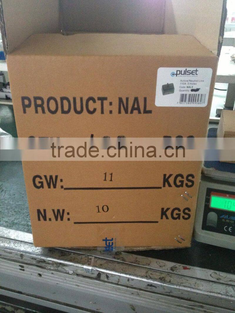 14 holes brass neutral/ active link