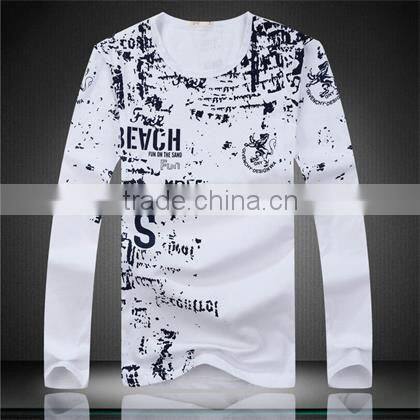 Cheap O-neck Cotton Mens Long Sleeve Tshirt
