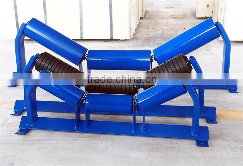 China Carbon Steel Pipe Conveyor Idler Trough Roller For Conveyor