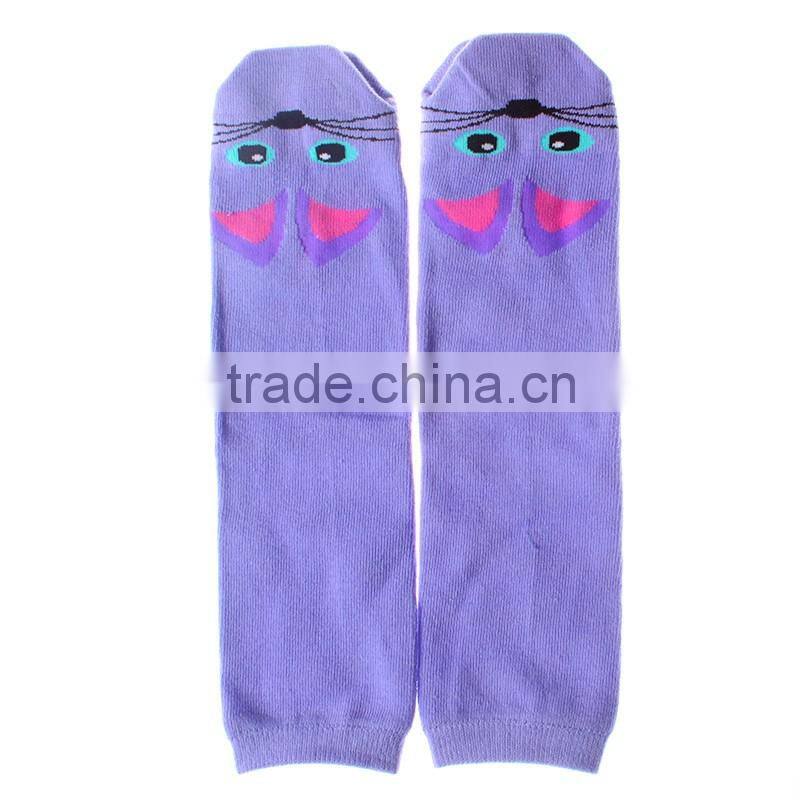 funny love face wholesale purple knitted cartoon for baby leg warmers newest cute gifts
