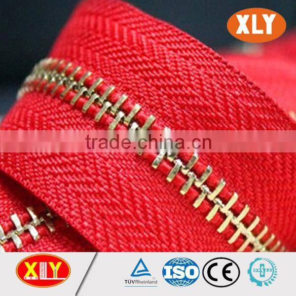zipper factory wholesale metal brass zipper roll for dress