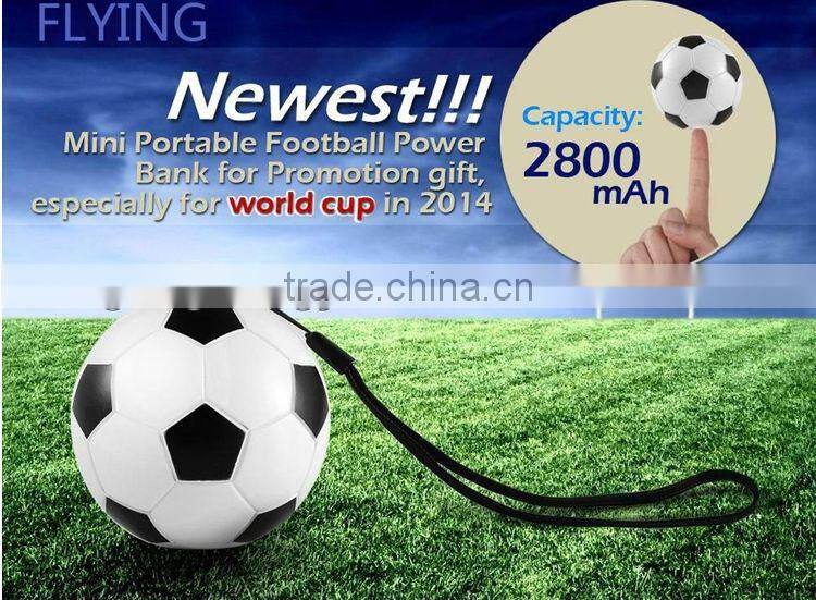 Mini portable football power bank charger for promotion gifts