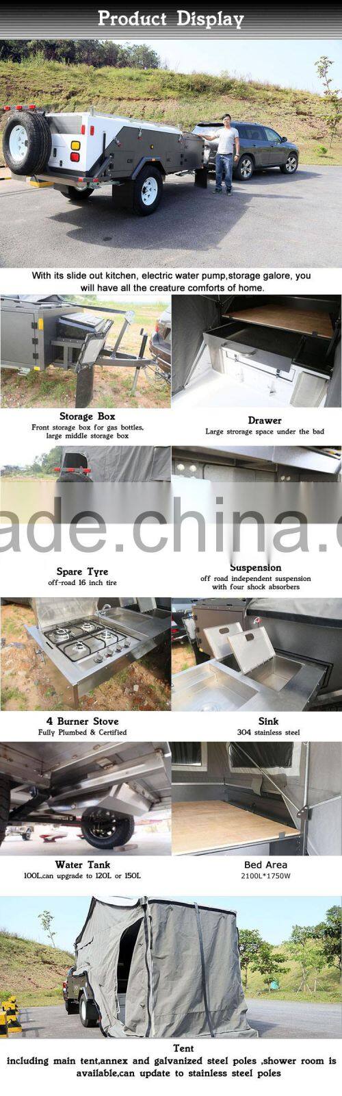 Off Road Hard Floor Camper Trailer For Sale