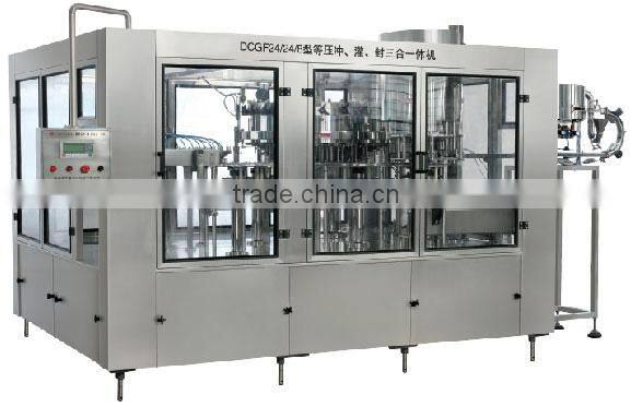 Carbon dioxide drink 3-In-1 liquid washing filling cappping machine