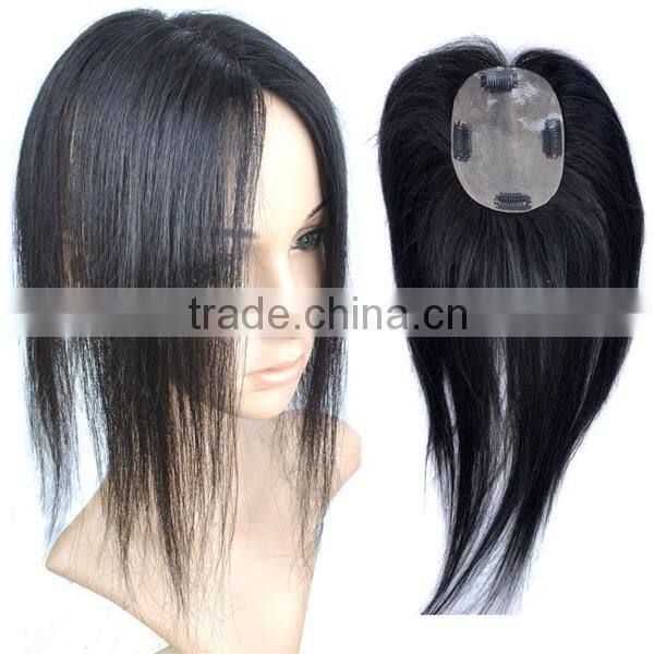 silk top and pu around the toupee, afro curl men toupee natural hairline