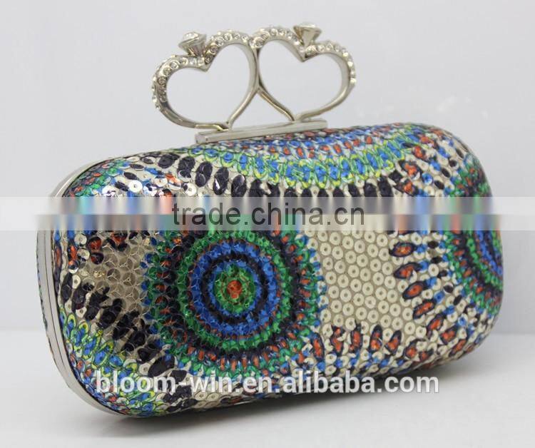 Newest design evening bag Luxury dinner bag elegant style hard case clutch bag