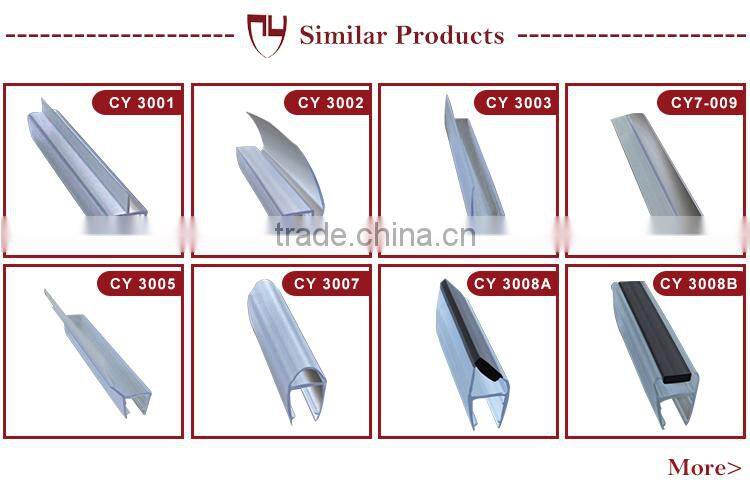 For 6 / 8 / 10 / 12 / 15 mm Thickness Door H Shape Rubber Strip Auto Door Seal