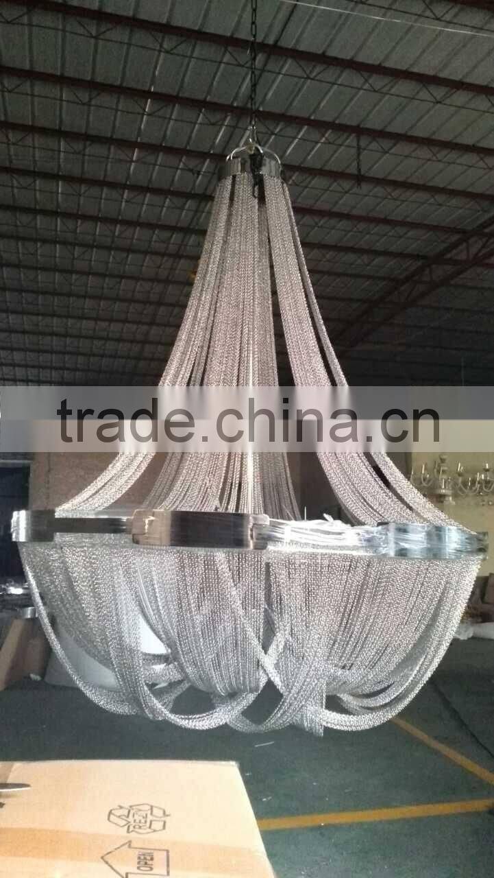 High class unique project Modern Restaurant Lobby Decorative Suspension Chandelier Light