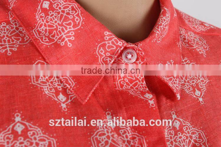 Made in China latest fashion Casual print blouse designs