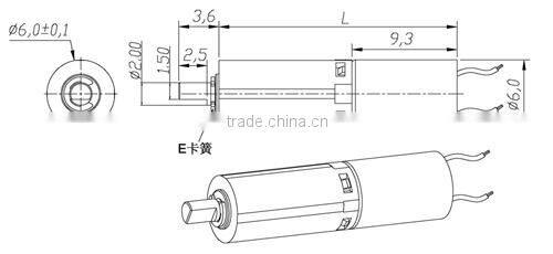 6mm electric motor geared for using in beauty appratus/ toys/electric shave