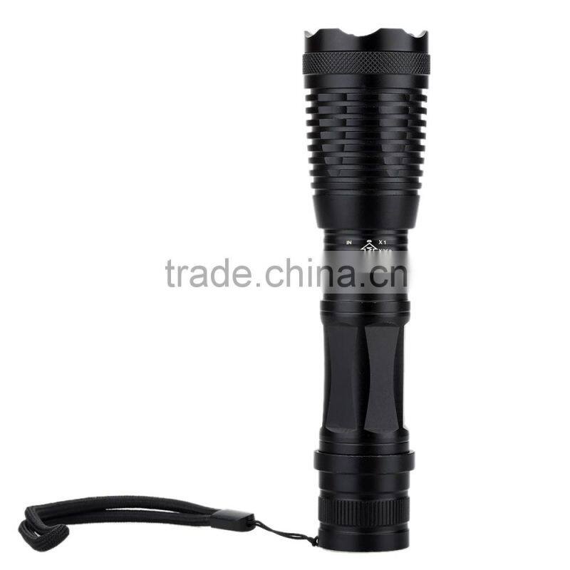 super waterproof Zoomable Adjustable Focues LED Flashlight Mini Handy Portable Outdoor CRE E T6 5 Modes Torch Light Lamp TL-8061