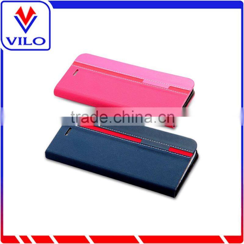 Book style PU leather flip case with card slot