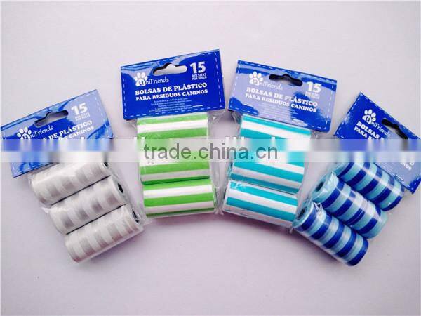 Flower printed Top selling HDPE dog poop waste bags