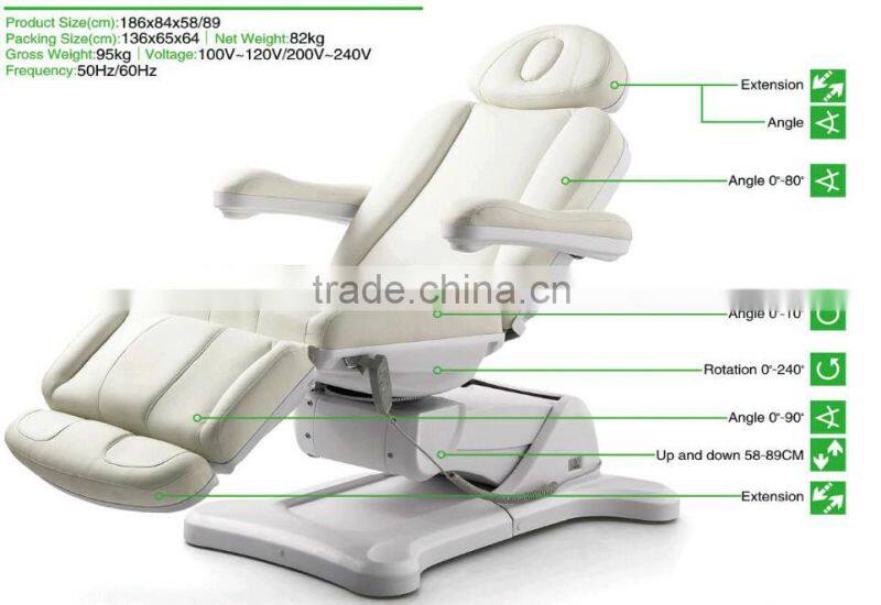 best selling 320 degrees rotating electric massage bed with CE