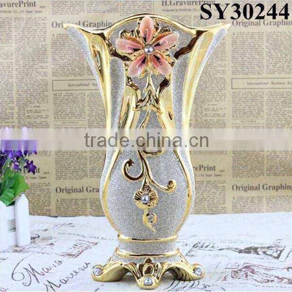 2015 galvanized new design ceramic vase