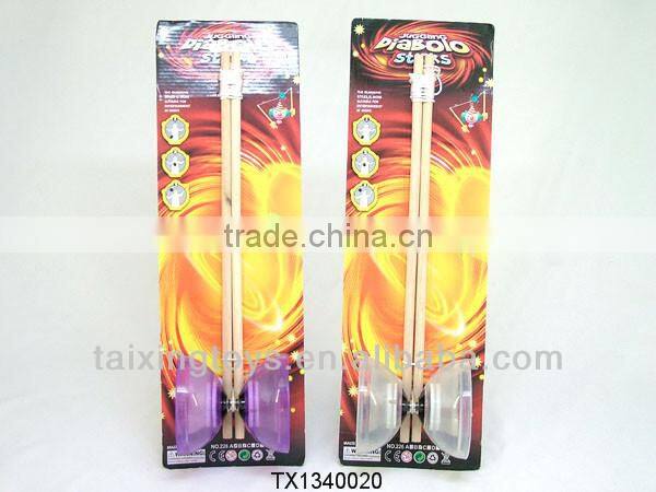 Multifunctional Children Wooden Telescopic Rod Diabolo BambooToys