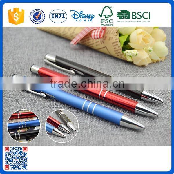 2016 New arrival promotional aluminum ball pen for student