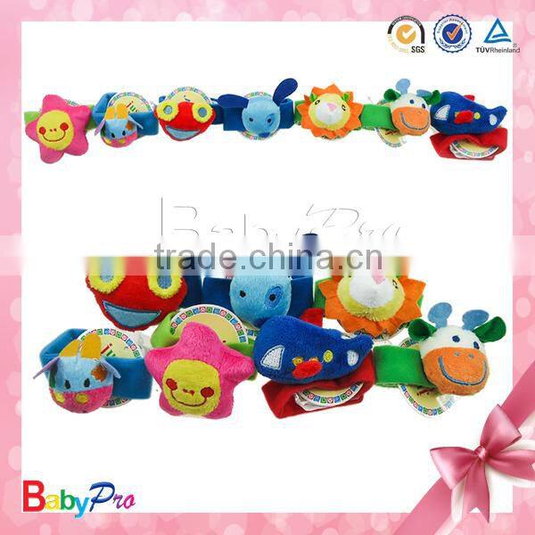 Customized Different Cartoon Design Baby Rattle Toys Bell Toy Soft Cloth Baby Rattle