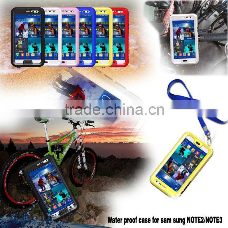 For Samsung Compatible Brand and PC + Silicone Material universal waterproof case for Samsung galaxy note3