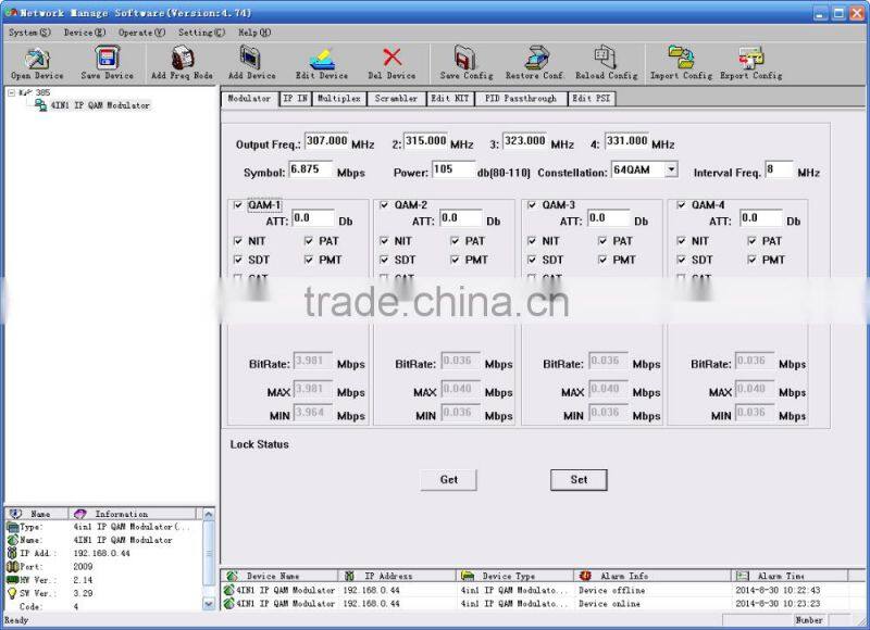 4in1 IP QAM Modulator with MUX-Scrambler