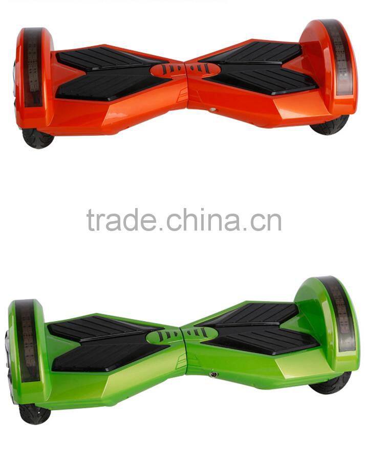 2015 2 wheels 8 inch self-balance skate board howver board unicyle LED lights bluetooth