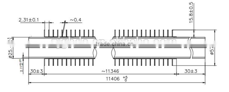 LL type aluminum 1060, wound steel tube, spiral fin tube, application heat exchange