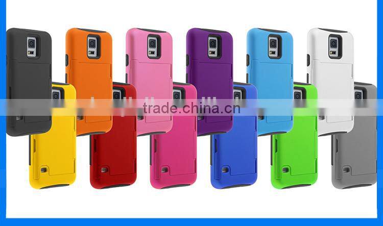 PC silicone mobile phone case with stand case function for samsung S5