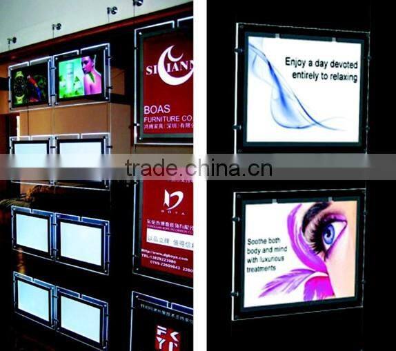 LED slim acrylic magnetic crystal light box