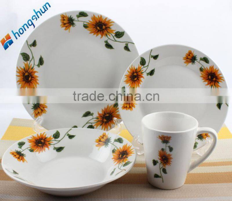 Casual porcelain dinnerware set,porcelain dinner set decaled