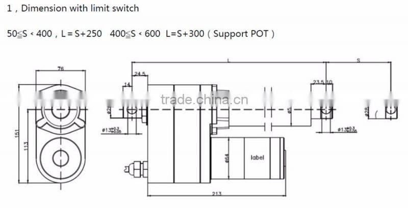24V Strong force ball screw linear actuator with brake function