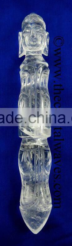 Crystal Quartz Tower Chakra Healing Stick With Merkaba