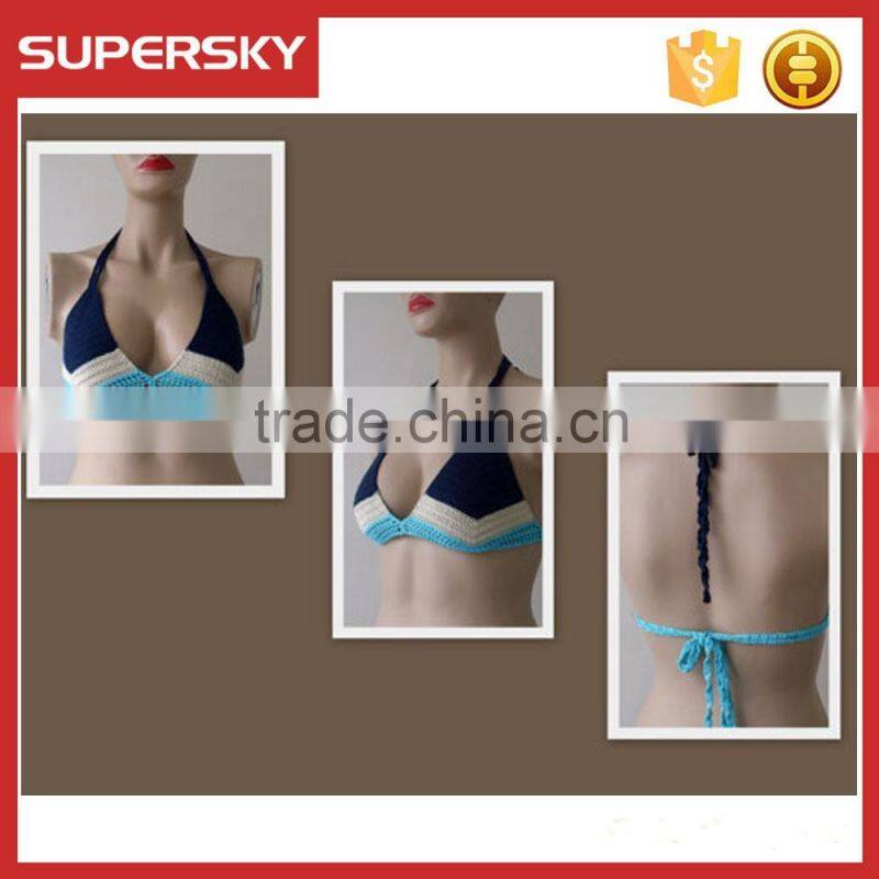 K-60 new design sexy girl bikini swimwear open back sexy bikini top women knti beach bustier