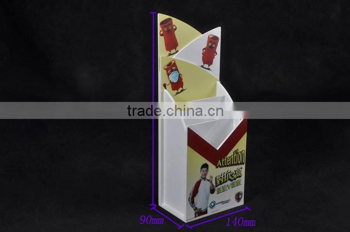 3 pockers desktop acrylic brochure holder shenzhen factory