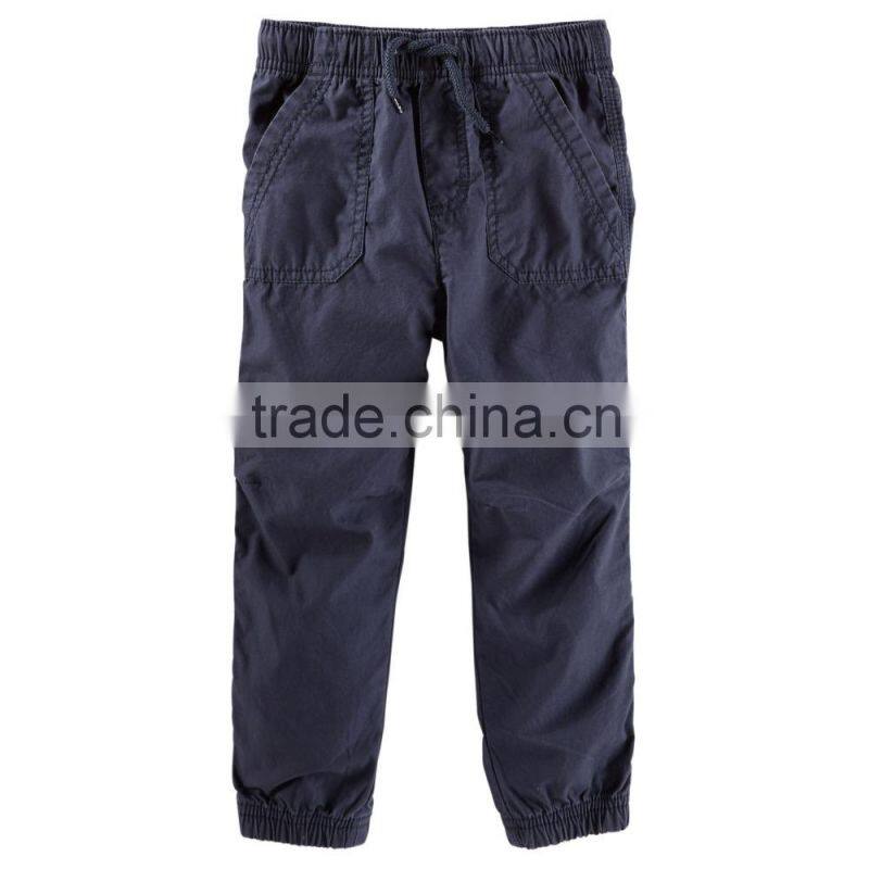 Boys 100% peached twill military toldder jogger pants kid camo printed elastic waist jogger pants cinched cuffs