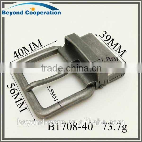 38mm teeth screw fixed reversible leather strap buckle