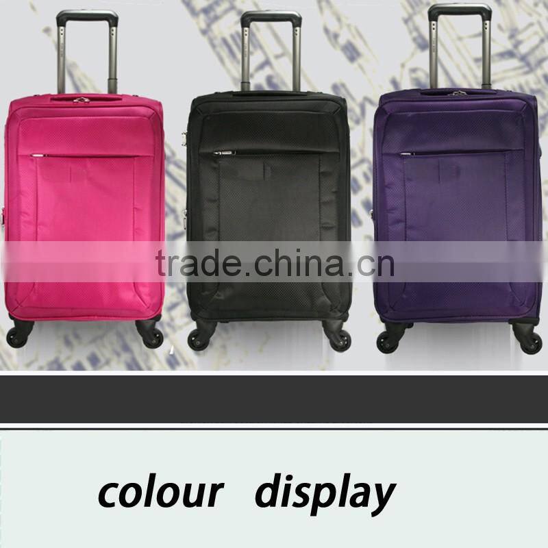 Cheap Fancy Oxford Soft Luggage Trolley Bag With Expandable Layer