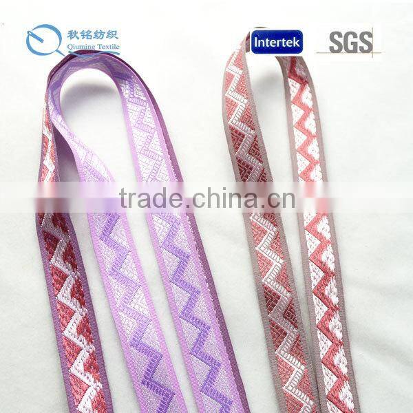 2015 New design garment use widely applied folk jacquard webbing