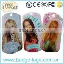 fashion anodized aluminum dog tag chain