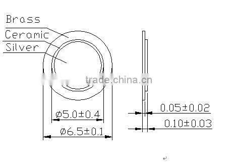 FT-6.5T-7.0A1 6.5mm mini size External piezo electric Ceramic Element Piezo Bender (FBELE)