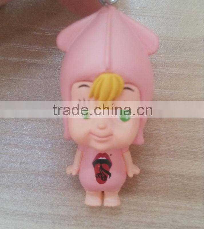 Custom PVC Plastic Toy With Mobile Phone Straps