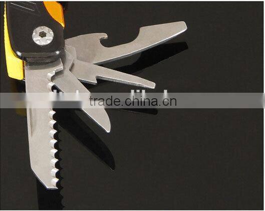 OEM Multifunctional stainless steel colorful pliers with outdoor accessory