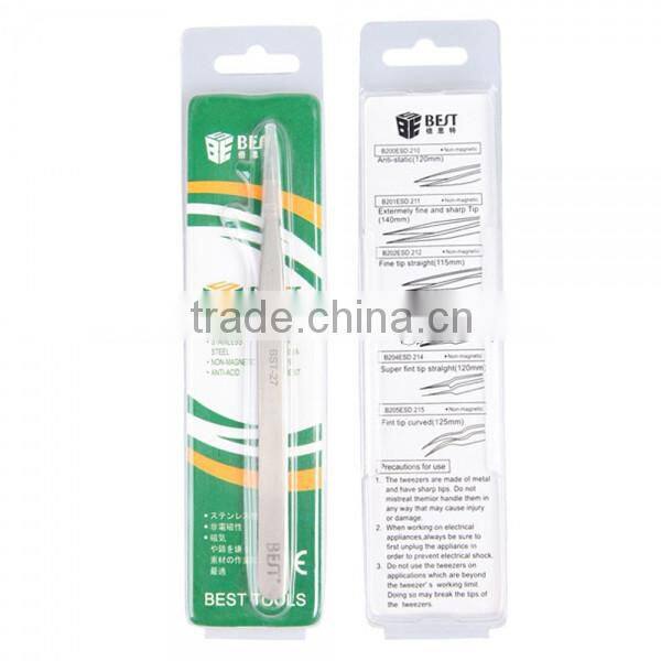 BEST BST-27 Stainless Steel Highly Precise Matt Esd Tweezer