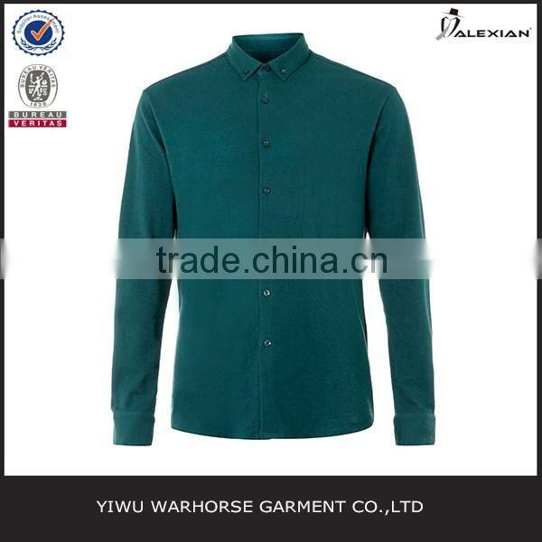 Teal Textured Jersey Shirt