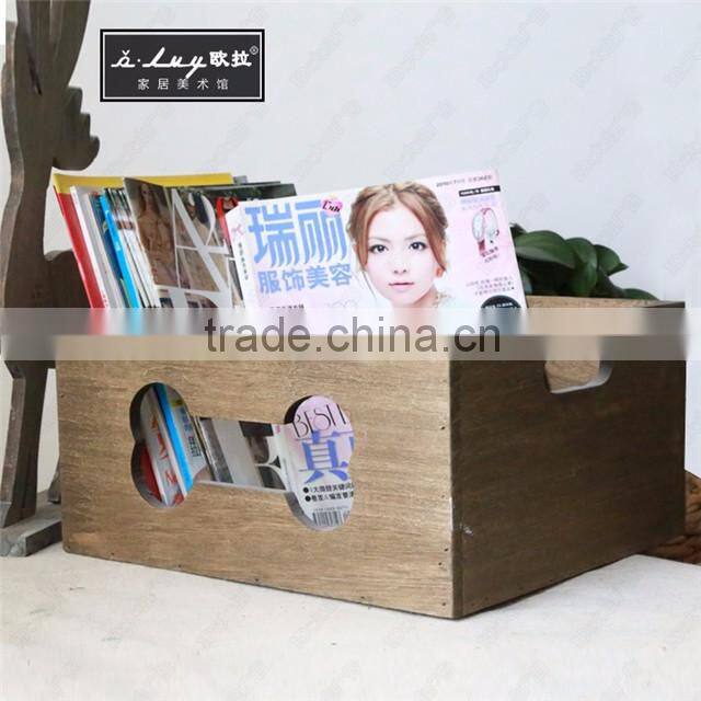 wooden storage bin