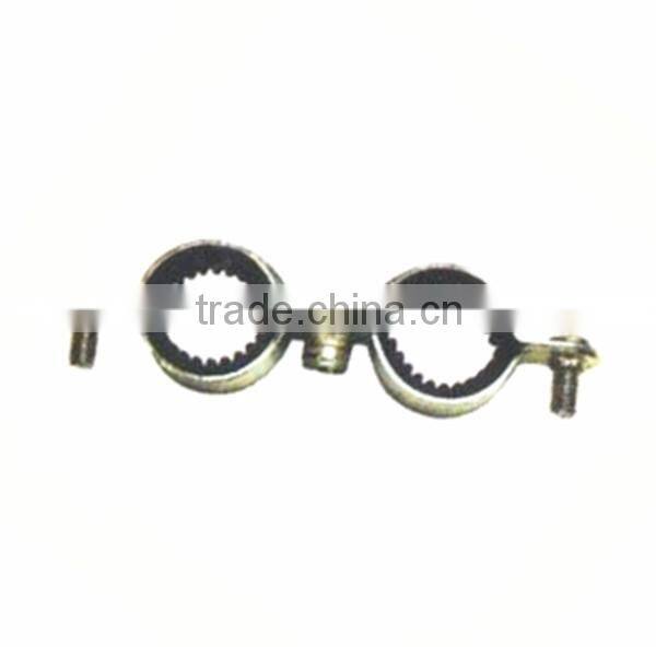 double pipe clamp with rubber