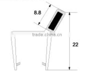 magnetic seal strip shower door ,PVC waterproof/waterproof, glass shower door plastic seal strip